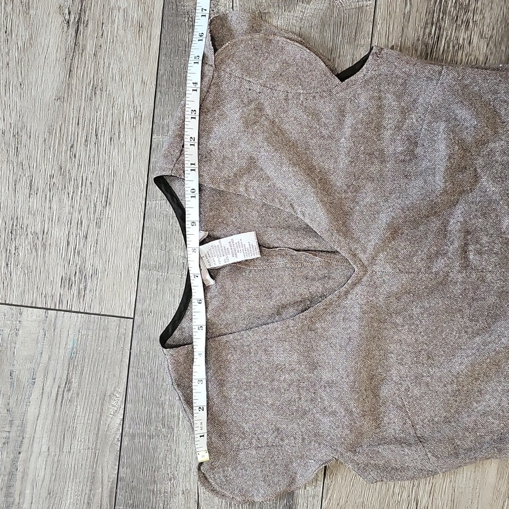 Free People Fall Winter Gray Wool Dress Size 5 V Neck - Picture 7 of 11